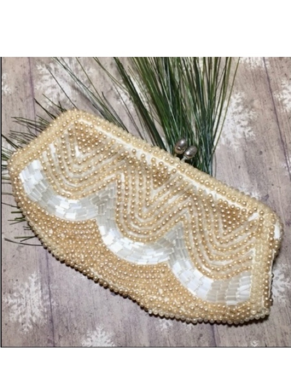 Vintage Beaded Clutch Evening Bag La Regale Mid Century Glam